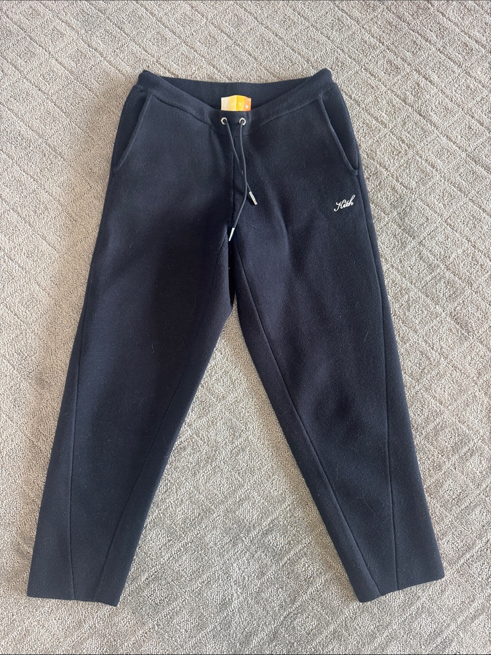 Kith Black Tapered Fleece Jogger Pants